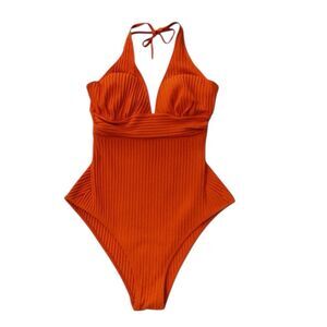 Cupshe One Piece swimsuit burnt orange Large new with tags